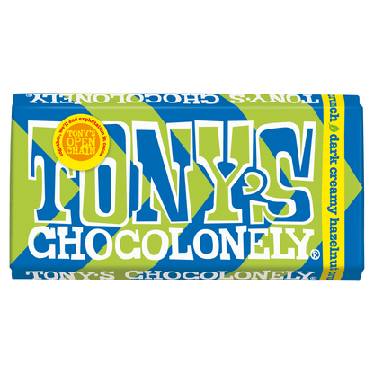 Tony's Chocolonely Dark Creamy Hazelnut Crunch 180g - UK Food & Drink - 8720701143586