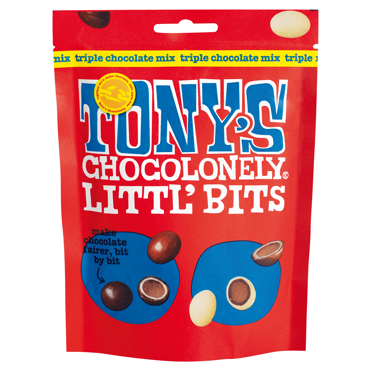 Tony's Chocolonely Littl' Bits Triple Chocolate Mix 100g - UK Food & Drink - 8719956494451