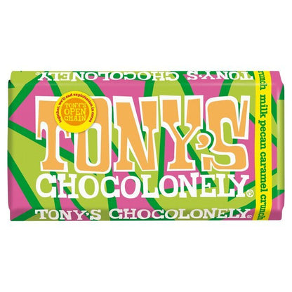 Tony's Milk Chocolate Pecan Caramel Crunch 180g - UK Food & Drink - 8720701140059