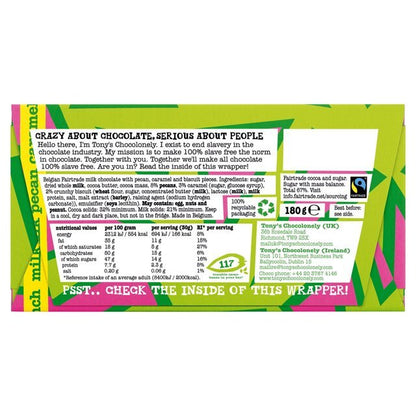 Tony's Milk Chocolate Pecan Caramel Crunch 180g - UK Food & Drink - 8720701140059