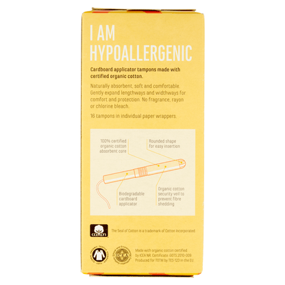 TOTM Organic Cotton Applicator Tampon Medium 16 pack - UK Food & Drink - 5060367100145