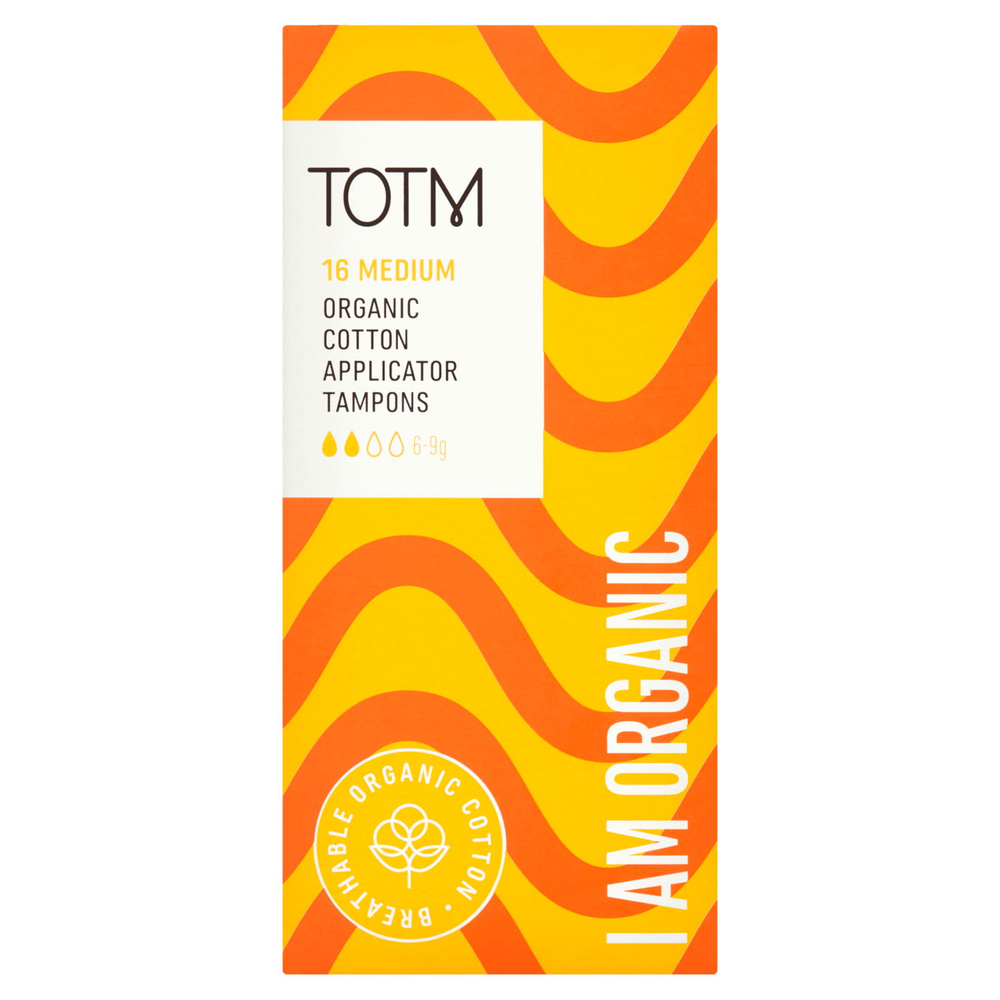 TOTM Organic Cotton Applicator Tampon Medium 16 pack - UK Food & Drink - 5060367100145