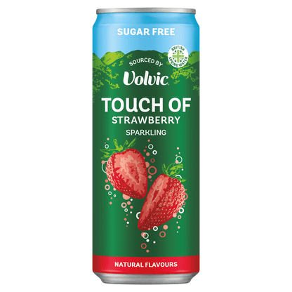 Touch of Strawberry Sparkling Sugar Free Flavoured Water sourced by Volvic 330ml - UK Food & Drink - 5050432003501