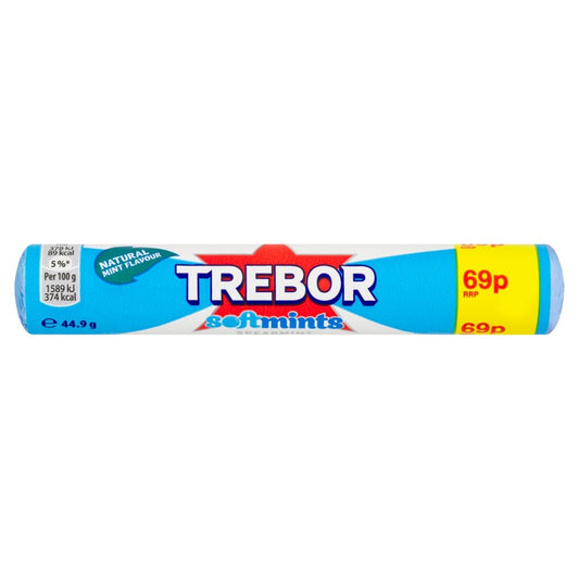 Trebor Natural Mint Flavour Softmints Spearmint 44.9g - UK Food & Drink - 7622202211942