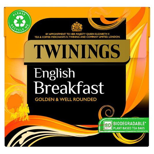 Twinings English Breakfast 80 Tea Bags 200g - UK Food & Drink - 70177231361