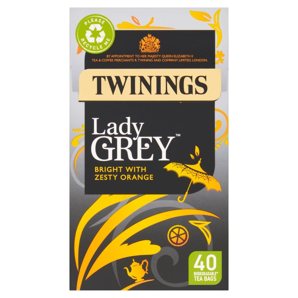 Twinings Lady Grey 40 Tea Bags 100g - UK Food & Drink - 70177231392