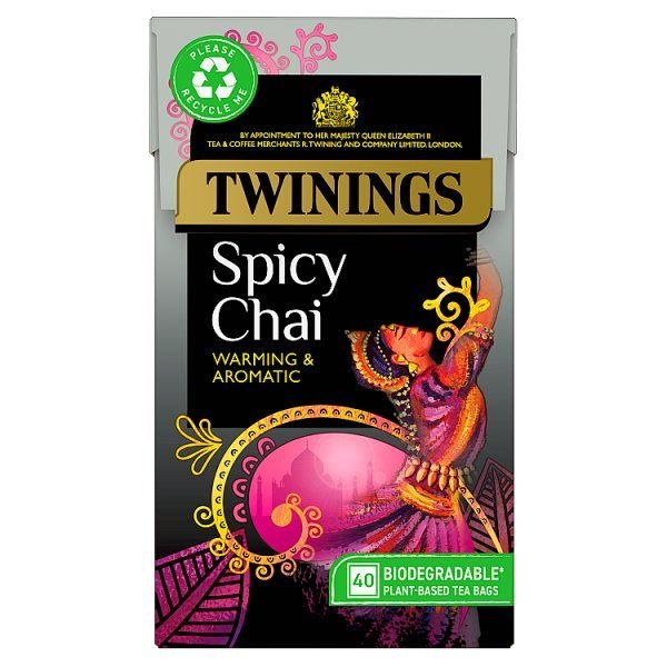Twinings Spicy Chai 40 Tea Bags 100g - UK Food & Drink - 70177231453