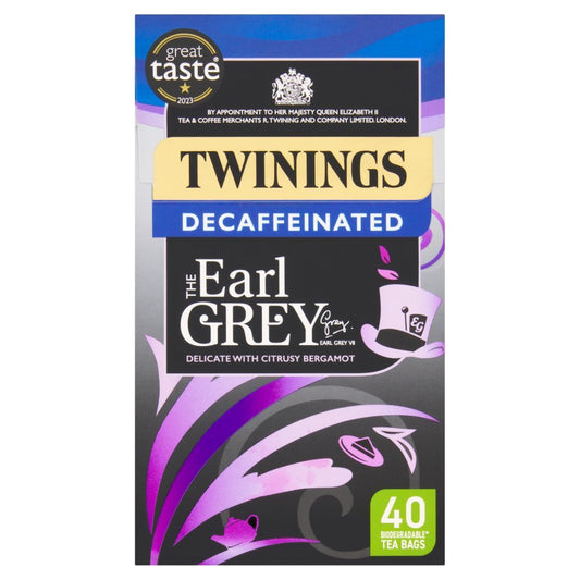 Twinings The Earl Grey Decaffeinated 40 Tea Bags 100g - UK Food & Drink - 70177231408