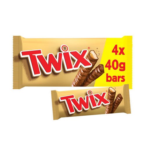 Twix Caramel & Milk Chocolate Fingers Twin Biscuit Snack Bars Multipack 4x40g - UK Food & Drink - 5000159557733