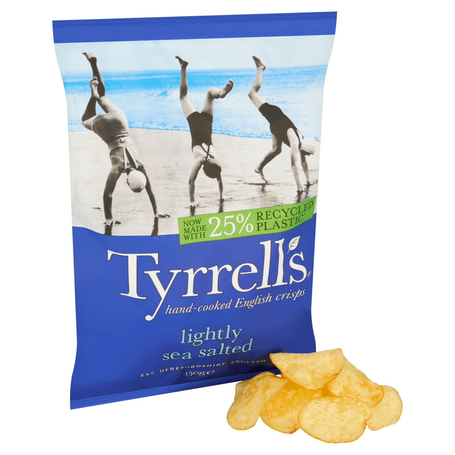 Tyrrells Lightly Sea Salted 150g - UK Food & Drink - 5060042641000