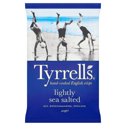 Tyrrells Lightly Sea Salted 40g - UK Food & Drink - 5060042640744