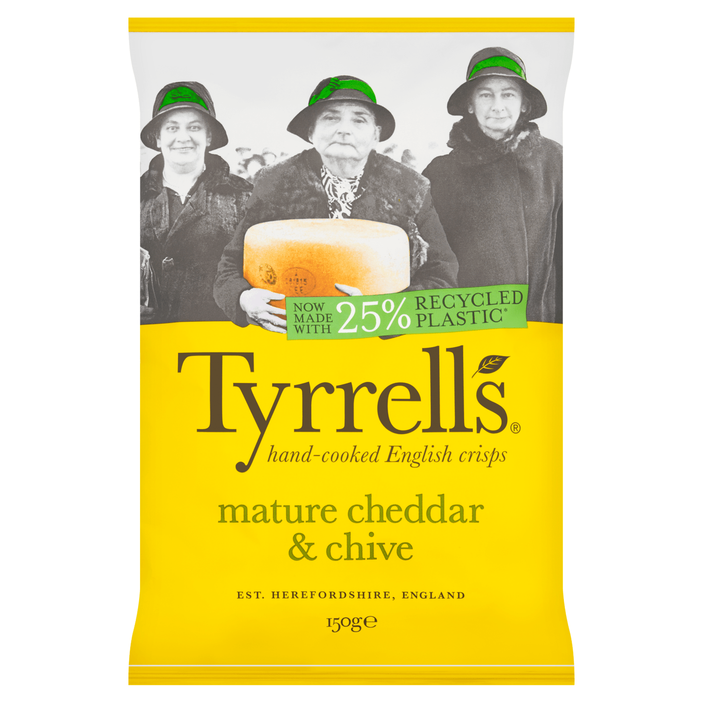 Tyrrells Mature Cheddar & Chive 150g - UK Food & Drink - 5060042641437