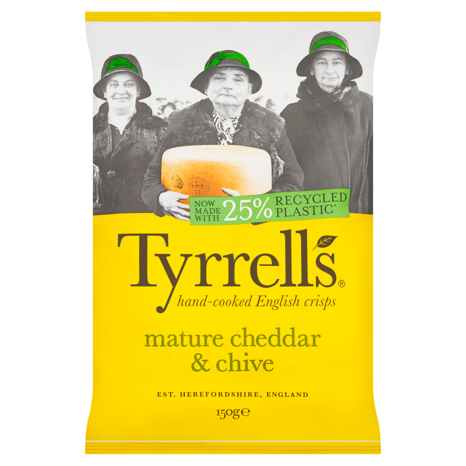 Tyrrells Mature Cheddar & Chive 150g - UK Food & Drink - 5060042641437