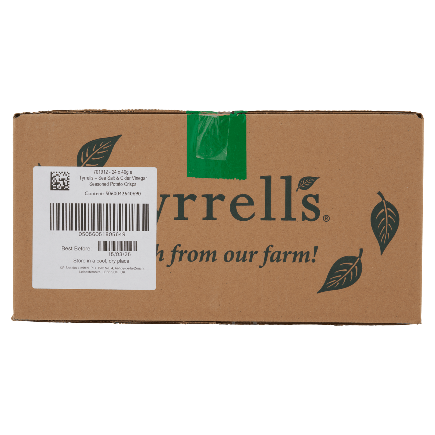 Tyrrells Sea Salt & Cider Vinegar 40g - UK Food & Drink - 5060042640690