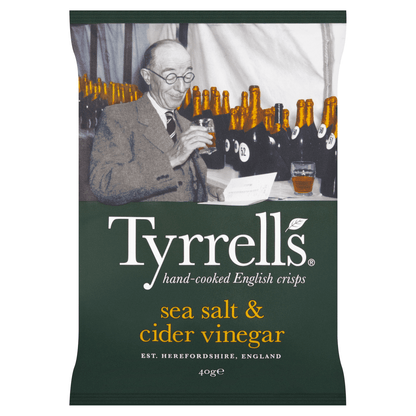 Tyrrells Sea Salt & Cider Vinegar 40g - UK Food & Drink - 5060042640690