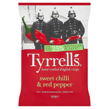 Tyrrells Sweet Chilli & Red Pepper 150g - UK Food & Drink - 5060042641413