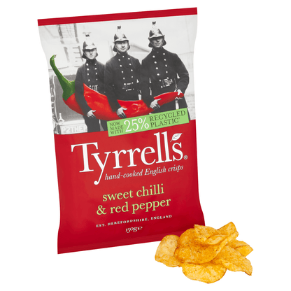 Tyrrells Sweet Chilli & Red Pepper 150g - UK Food & Drink - 5060042641413