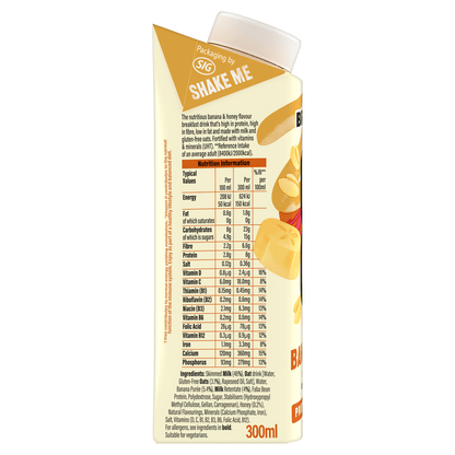 Up & Go Breakfast Shake Banana & Honey 300ml - UK Food & Drink - 5060406462487