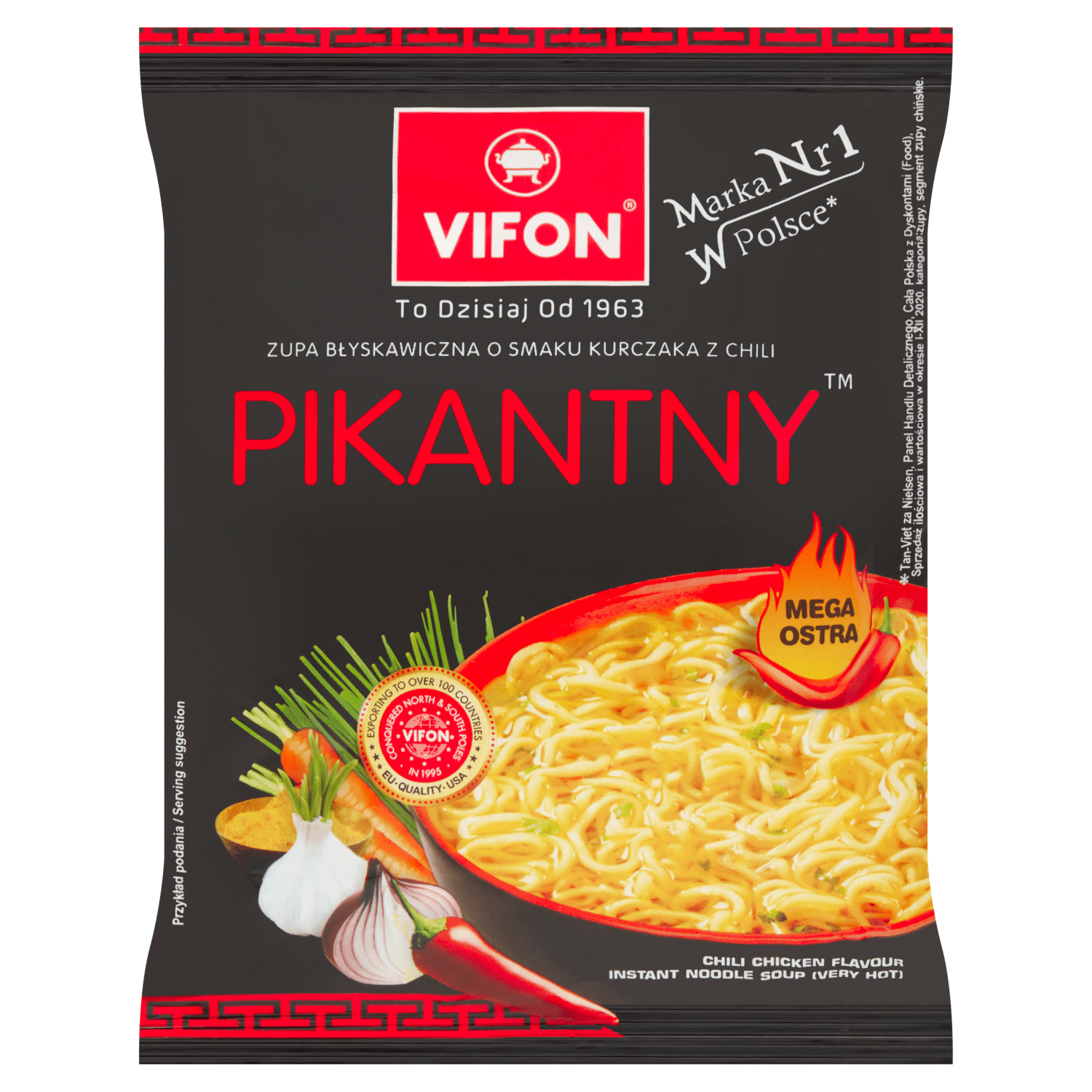 Vifon Chilli Chicken Flavour Instant Noddle Soup 70g - UK Food & Drink - 5901882014893