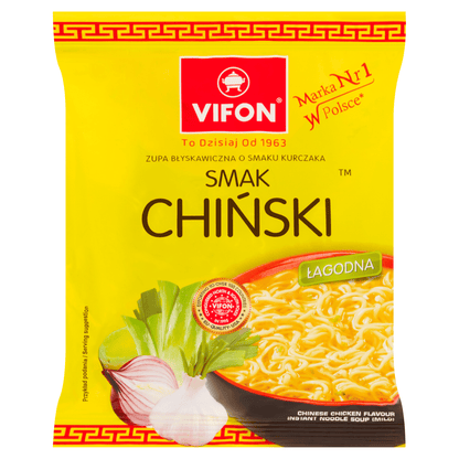 Vifon Chinese Chicken Flavour Instant Noodle Soup 70g - UK Food & Drink - 5901882110151