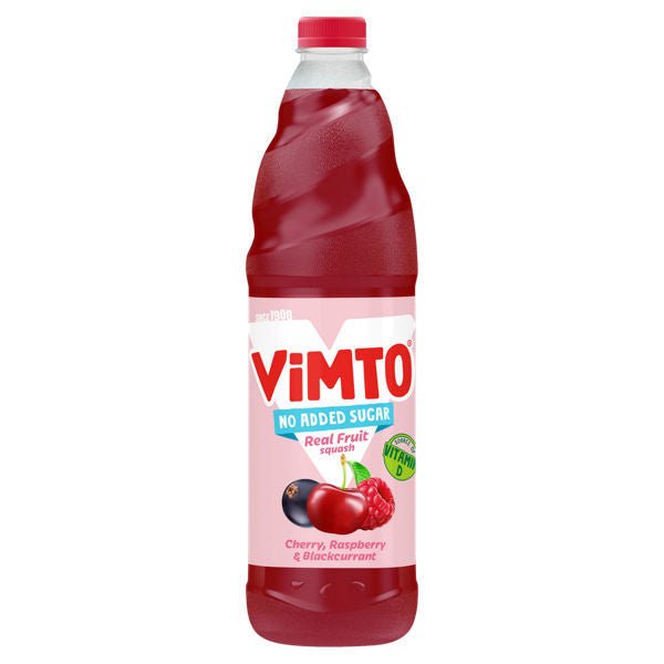 Vimto Real Fruit Squash Cherry, Raspberry & Blackcurrant 1 Litre - UK Food & Drink - 5010438018787