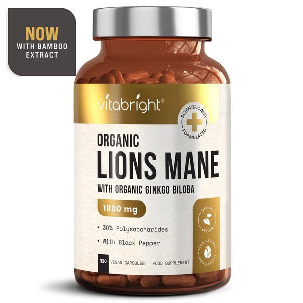 Vitabright Organic Lions Mane & Ginkgo - UK Food & Drink - 5060542770378