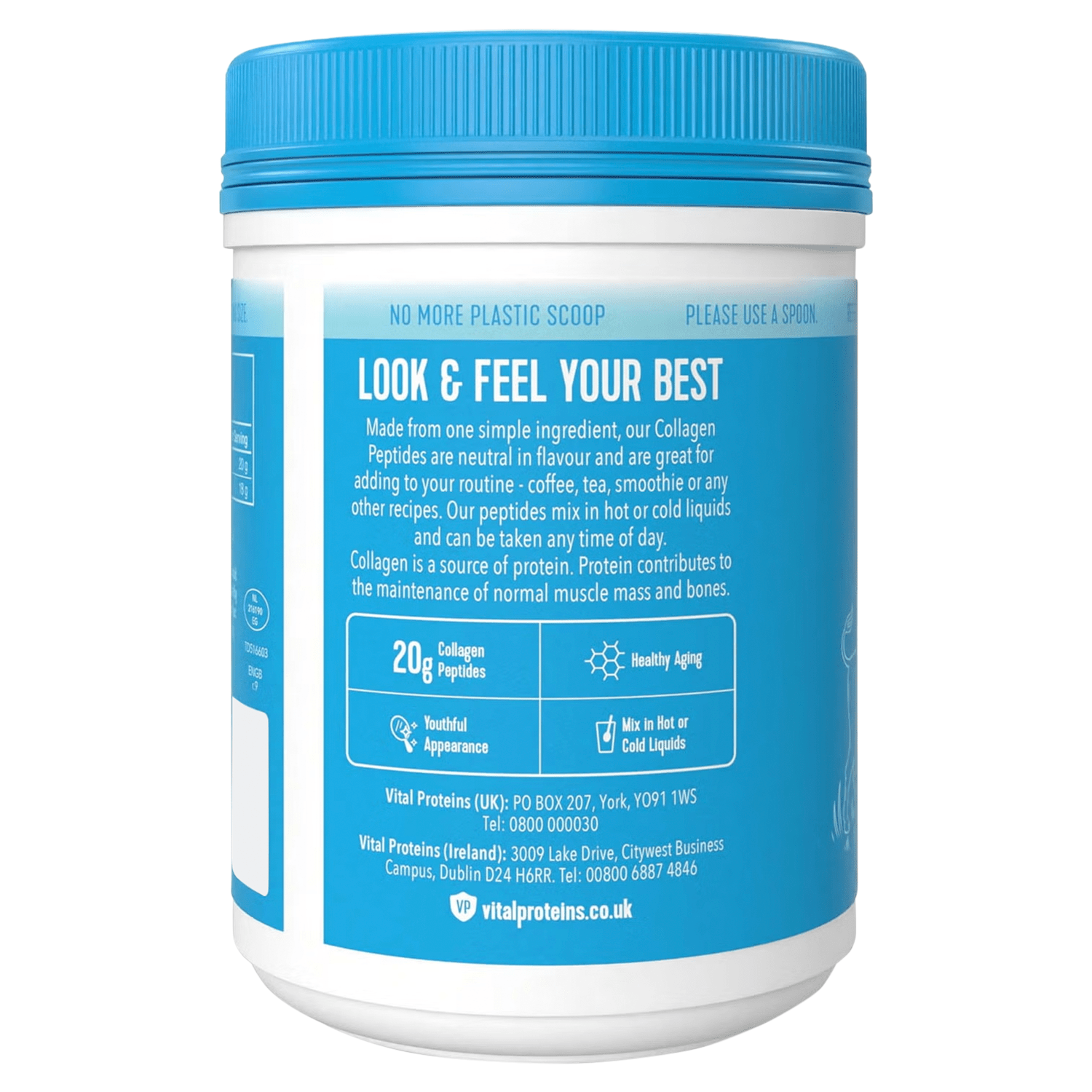 Vital Proteins Unflavoured Collagen Peptides Food Supplement 284g - UK Food & Drink - 8445291269552