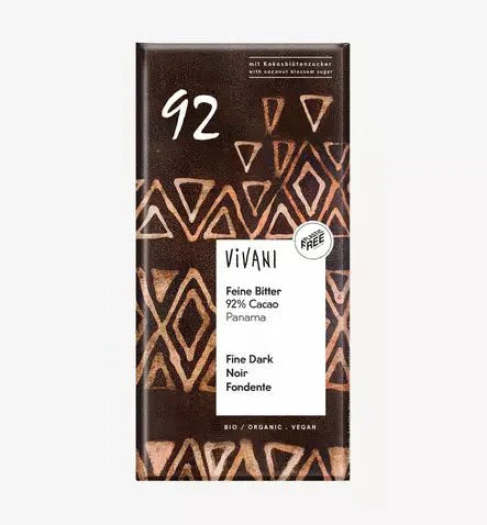 Vivani Dark 92% Chocolate - UK Food & Drink - 4044889002249