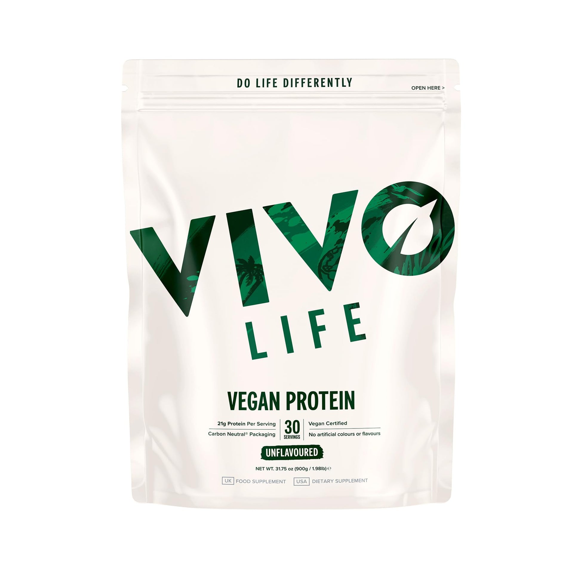 Vivo Life Vegan Protein Unflavoured - UK Food & Drink - 5060572521681