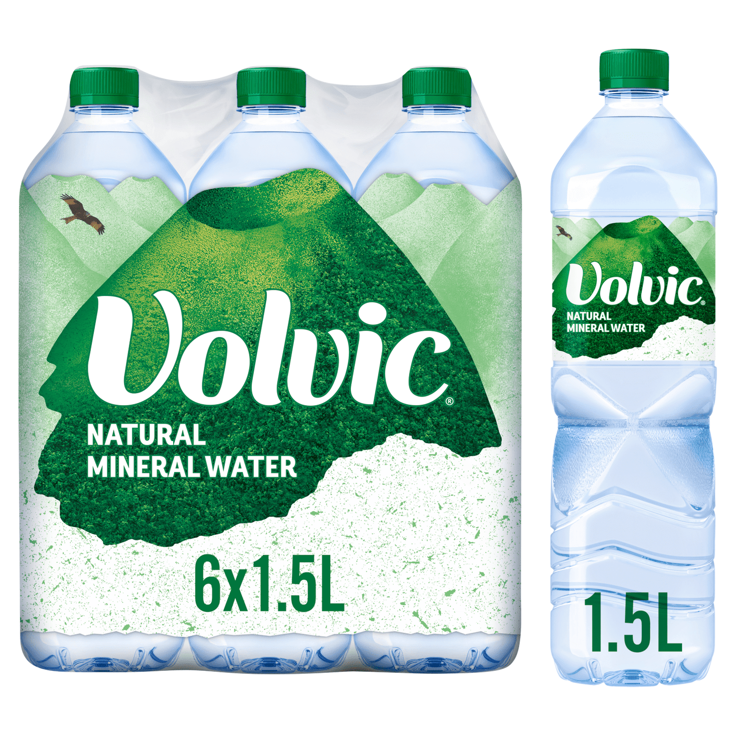 Volvic Natural Mineral Water 6 x 1.5L - UK Food & Drink - 3057640100833