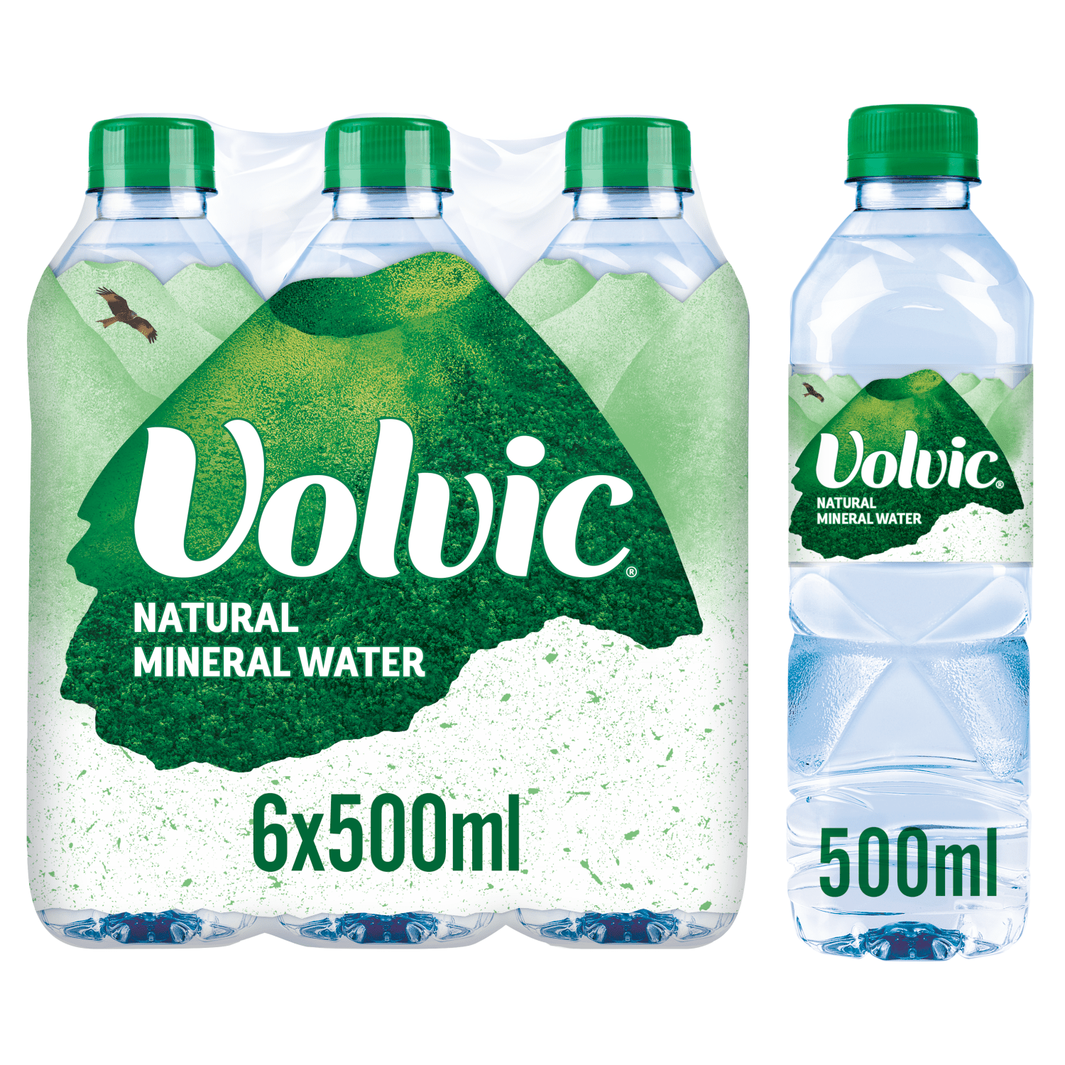 Volvic Natural Mineral Water 6 x 500ml - UK Food & Drink - 3057640117268