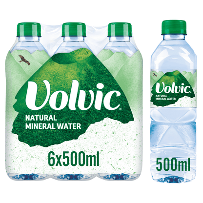 Volvic Natural Mineral Water 6 x 500ml - UK Food & Drink - 3057640117268