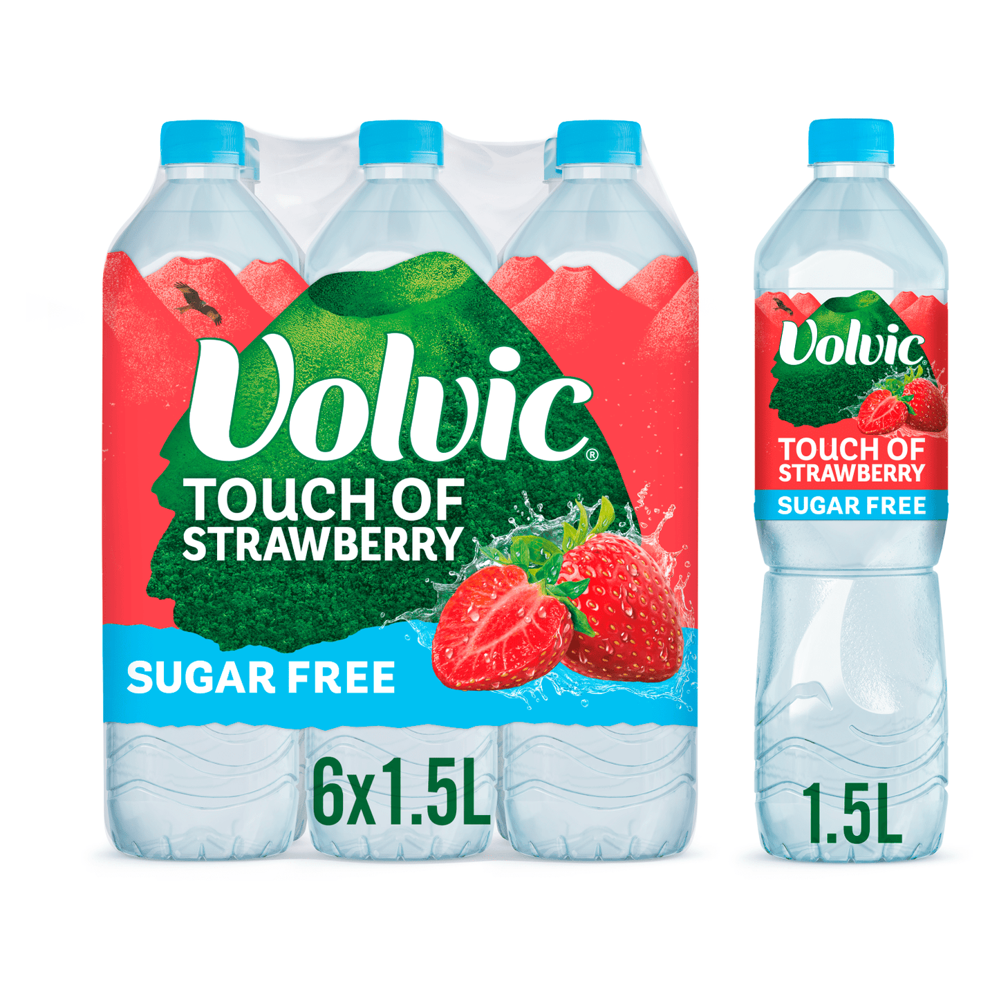 Volvic Touch of Strawberry 1.5L - UK Food & Drink - 3057640308338