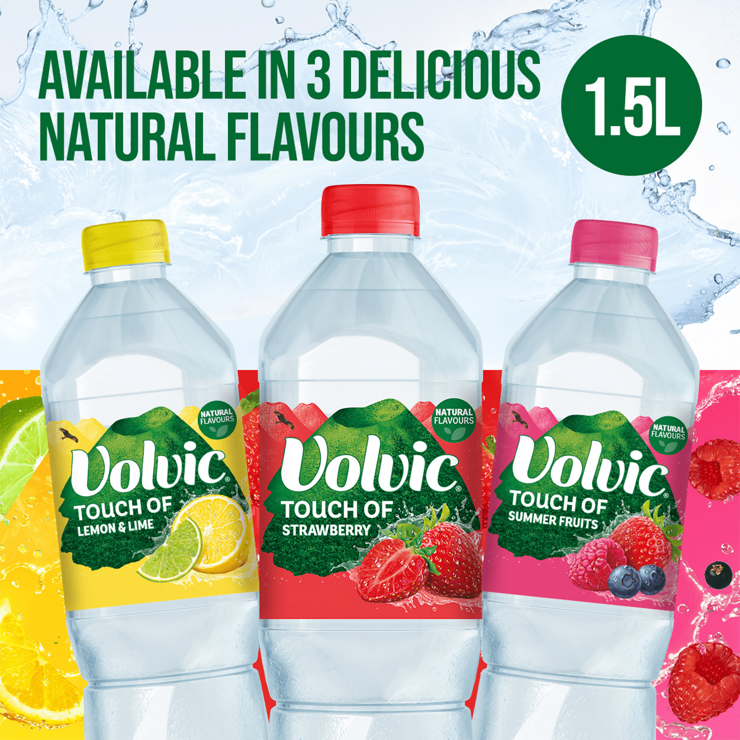 Volvic Touch of Strawberry 1.5L - UK Food & Drink - 3057640372858