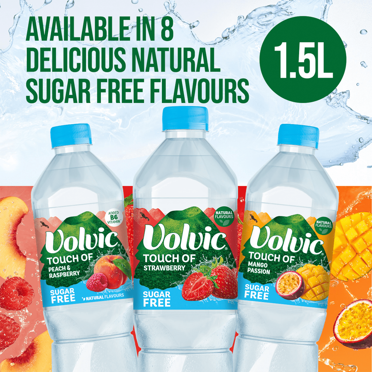 Volvic Touch of Summer Fruits Natural Flavours 1.5L - UK Food & Drink - 3057640494383