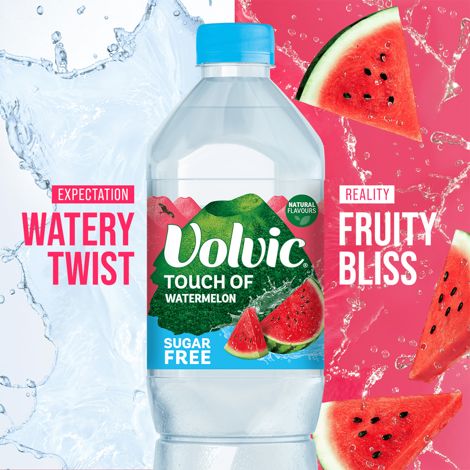 Volvic Touch of Watermelon 500ml - UK Food & Drink - 3057640493218