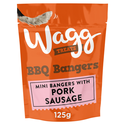 Wagg Treats BBQ Bangers 125g - UK Food & Drink - 5013919003661