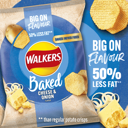 Walkers Baked Cheese & Onion Snacks Crisps 37.5g - UK Food & Drink - 5000328774800