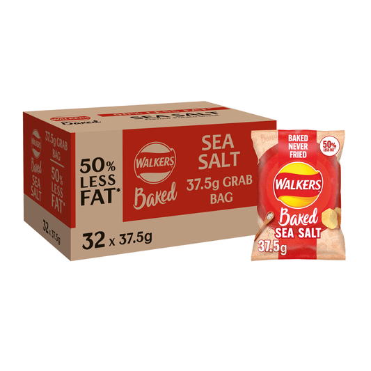 Walkers Baked Sea Salt Snacks Crisps 37.5g - UK Food & Drink - 5000328877655