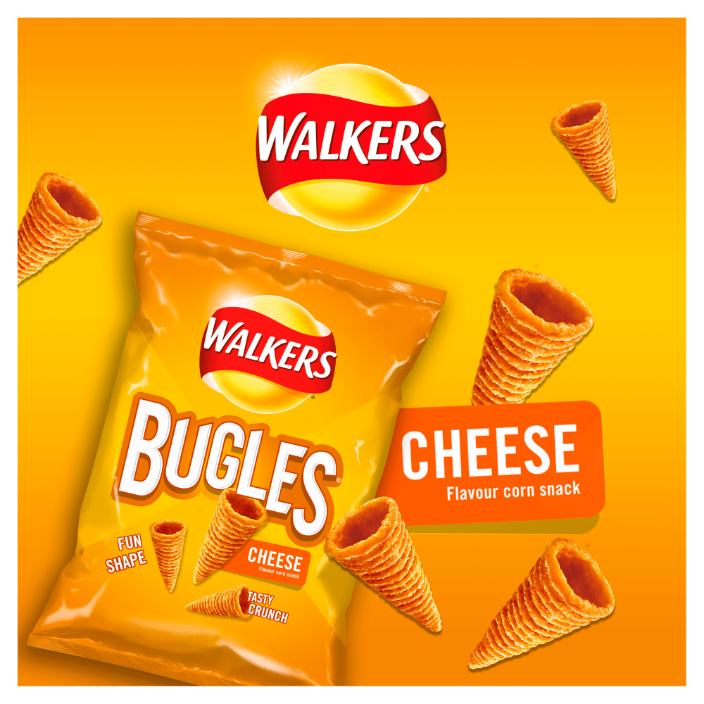 Walkers Bugles Cheese Sharing Snacks 110g - UK Food & Drink - 5000328541082