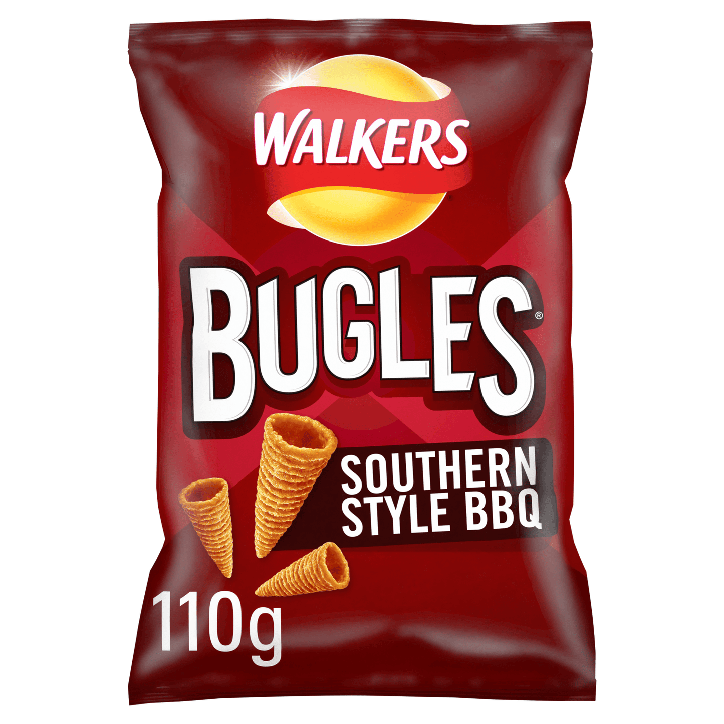 Walkers Bugles Southern Style BBQ Sharing Snacks Crisps 110g - UK Food & Drink - 5000328540290
