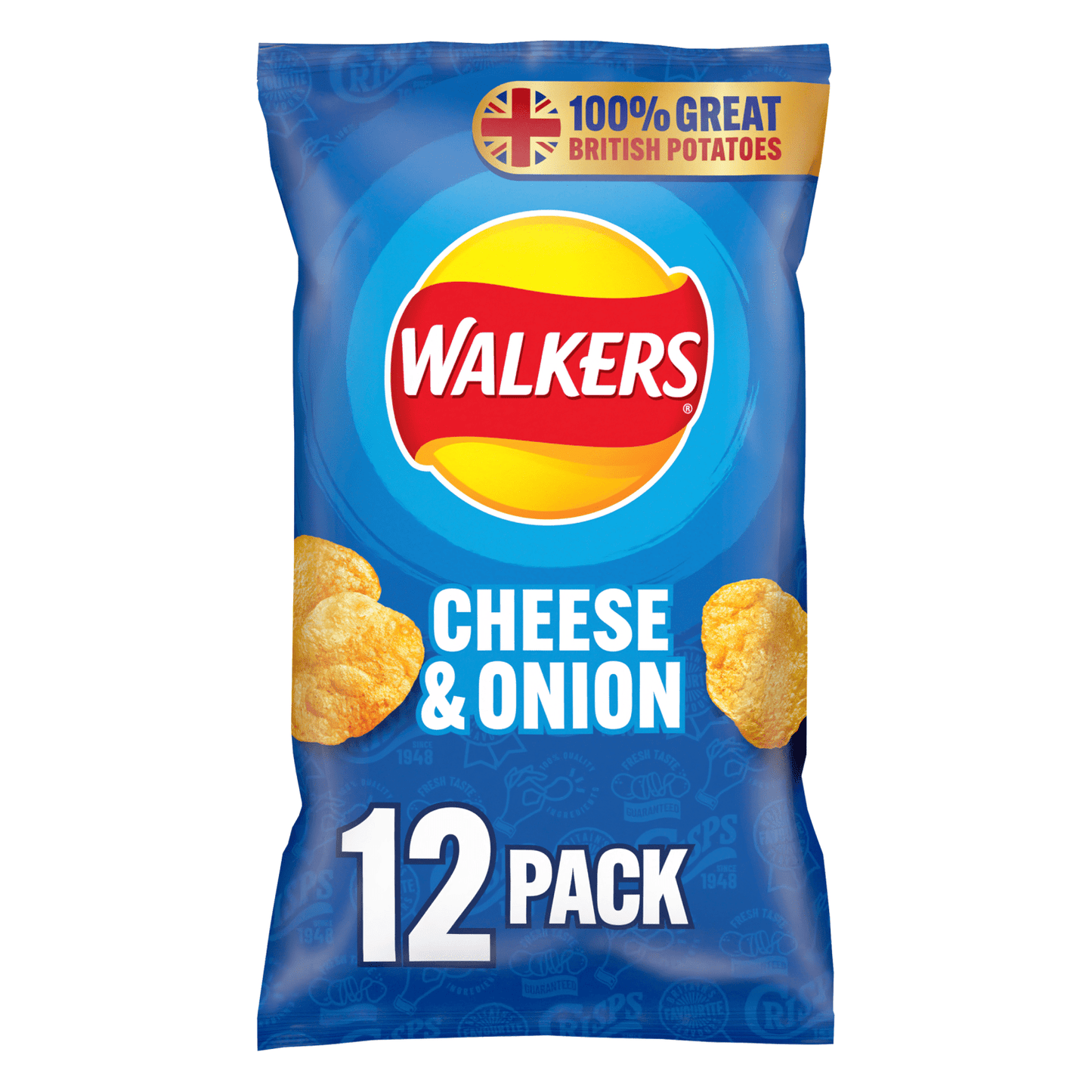 Walkers Cheese & Onion Multipack Crisps 12x25g - UK Food & Drink - 5000328992082
