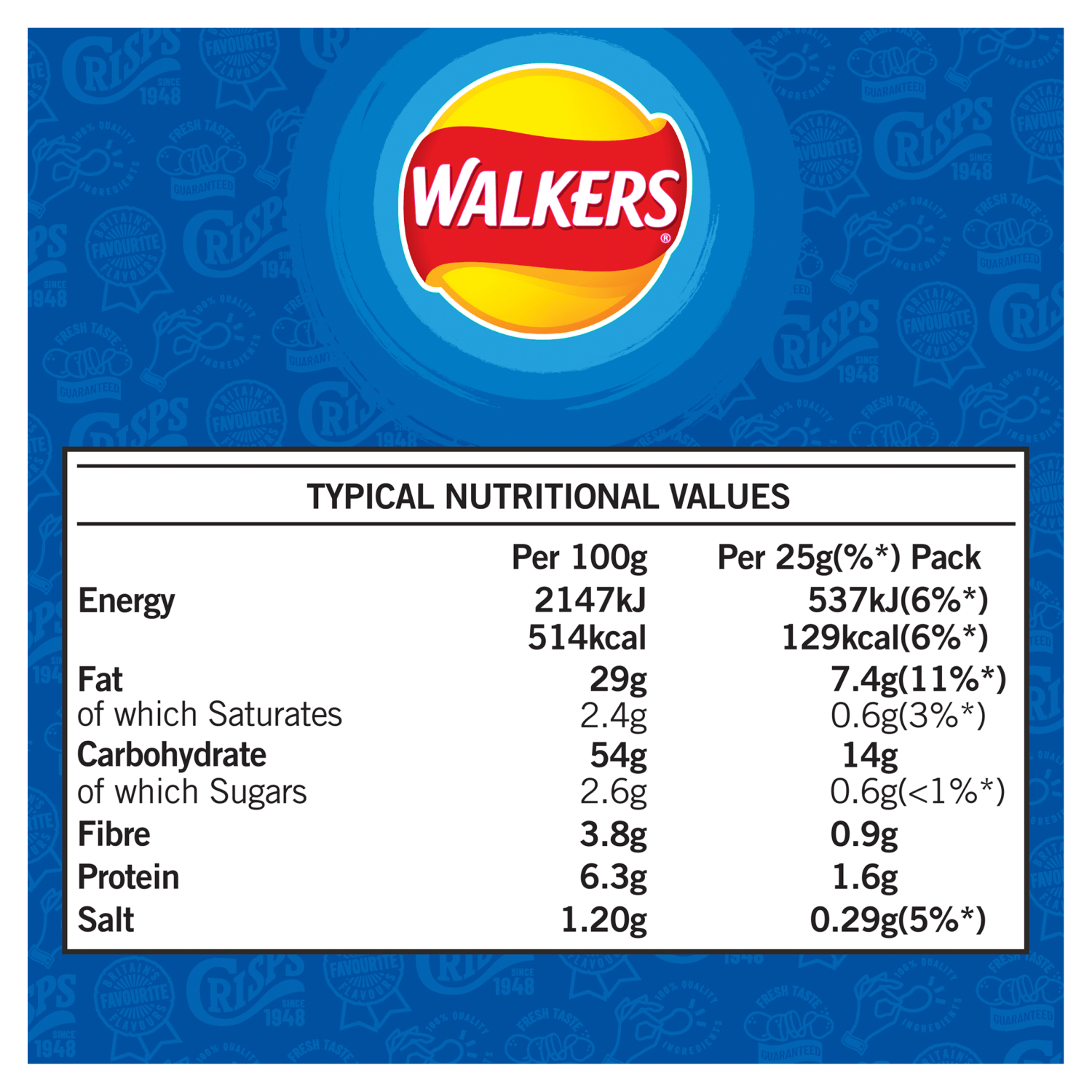 Walkers Cheese & Onion Multipack Crisps 6x25g - UK Food & Drink - 5000328375373