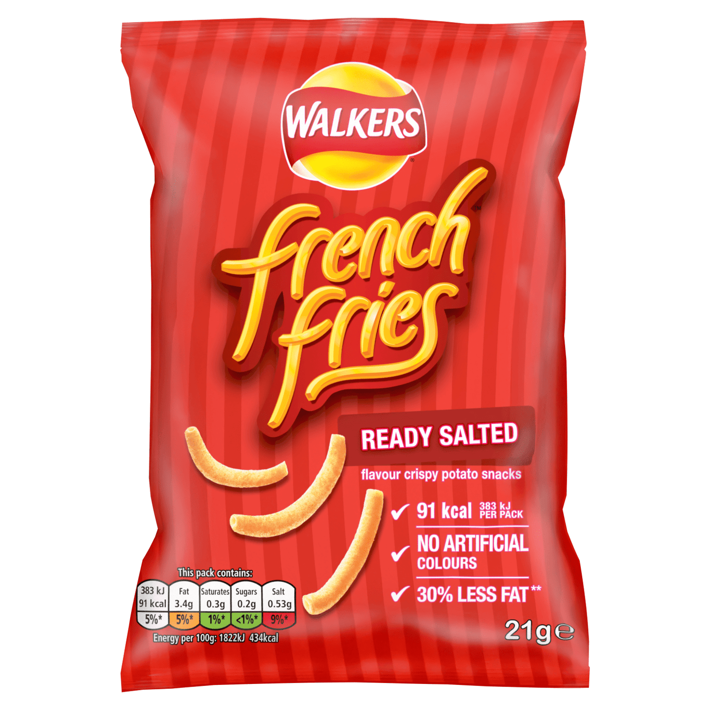 Walkers French Fries Ready Salted Snacks Crisps 21g - UK Food & Drink - 5000328984100