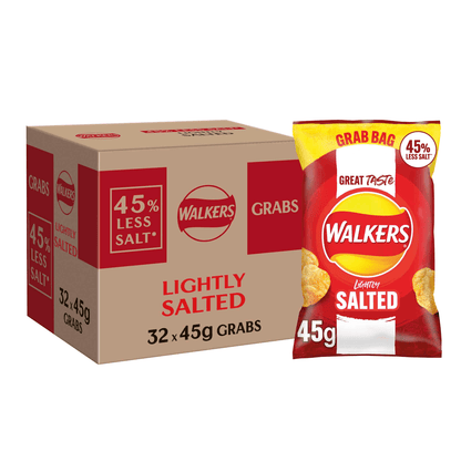Walkers Less Salt Lightly Salted Crisps 45g - UK Food & Drink - 5000328013961