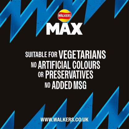 Walkers Max Zingy Salt & Malt Vinegar Crisps 50g - UK Food & Drink - 5000328636702