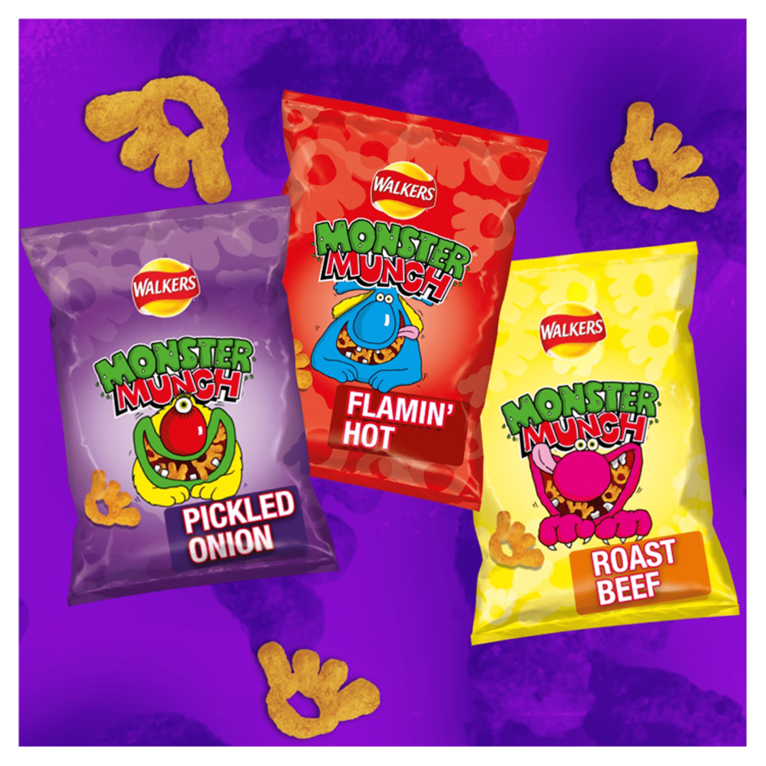 Walkers Monster Munch Pickled Onion Snacks Crisps 40g - UK Food & Drink - 5000328531007
