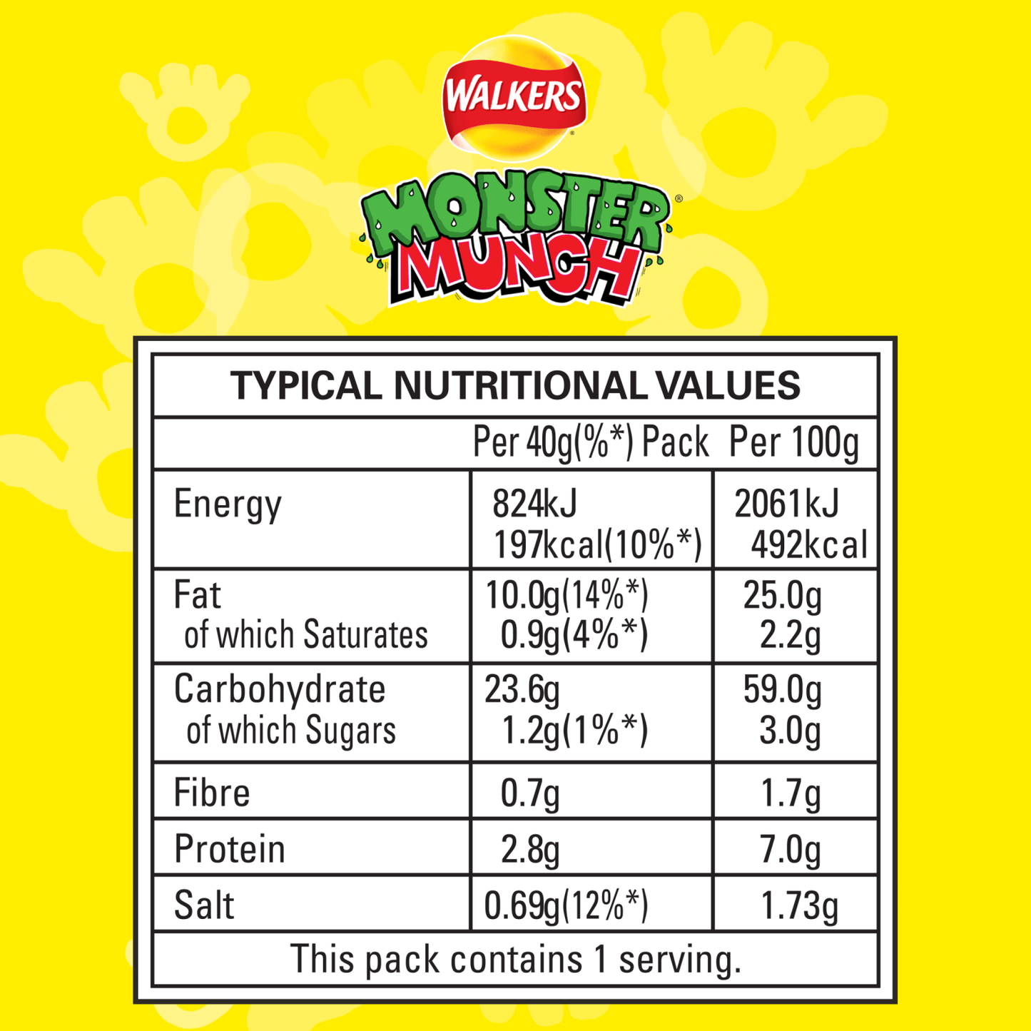 Walkers Monster Munch Roast Beef Snacks Crisps 40g - UK Food & Drink - 5000328530215