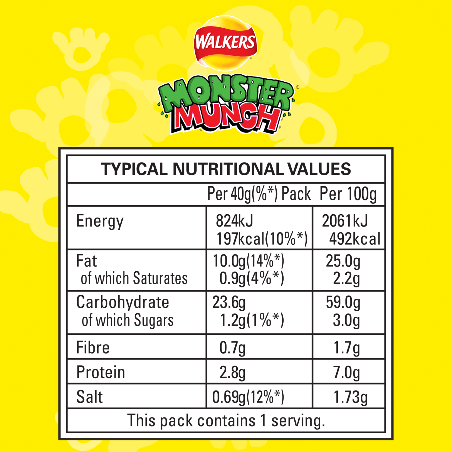Walkers Monster Munch Roast Beef Snacks Crisps 40g - UK Food & Drink - 5000328530215