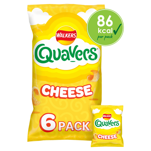 Walkers Quavers Cheese Multipack Snacks 6x16g (Compact) - UK Food & Drink - 5000328014937